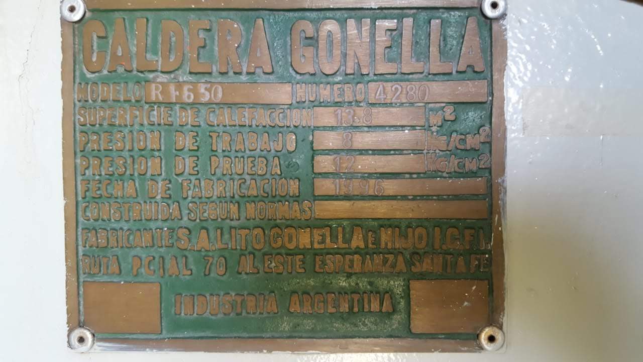 Caldera Gonella 450 kg/h